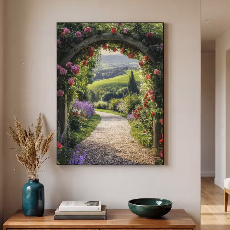 Art Frame - Doorkijk - Tuinboog - Bloemen - Natuur - Pad — 3