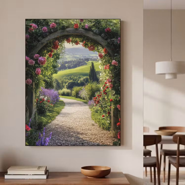 Art Frame - Doorkijk - Tuinboog - Bloemen - Natuur - Pad — 5