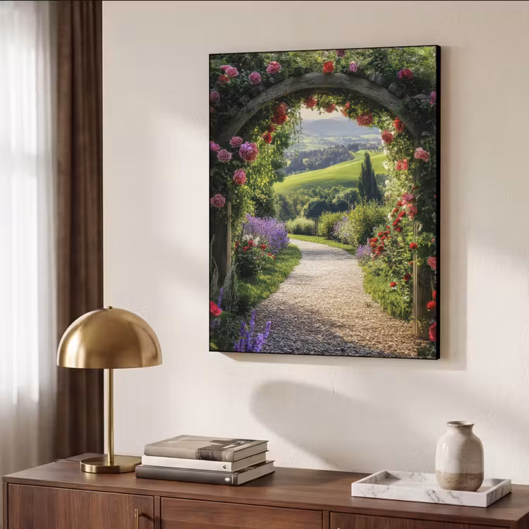 Art Frame - Doorkijk - Tuinboog - Bloemen - Natuur - Pad — 6