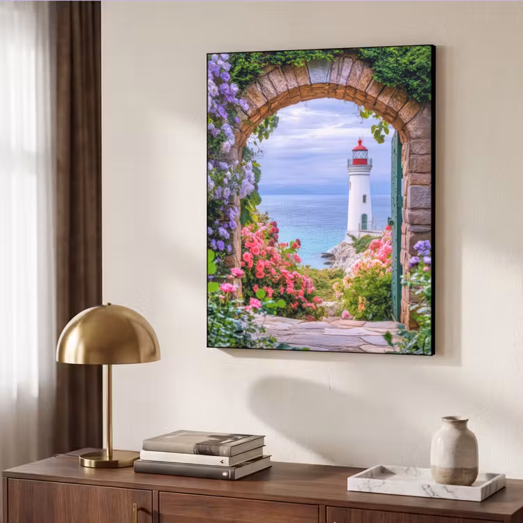 Art Frame - Doorkijk - Vuurtoren - Bloemen - Uitzicht — 7
