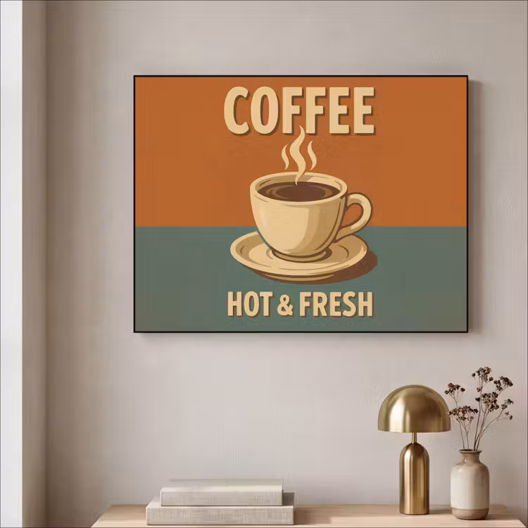 Art Frame - Koffie - Kop - Vintage - Quote — 3