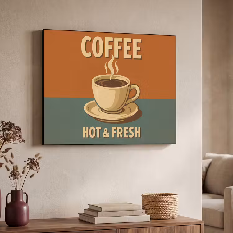 Art Frame - Koffie - Kop - Vintage - Quote — 4