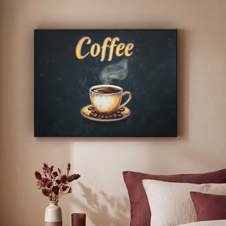 Art Frame - Koffie - Schotel - Koffiebonen - Retro — 2