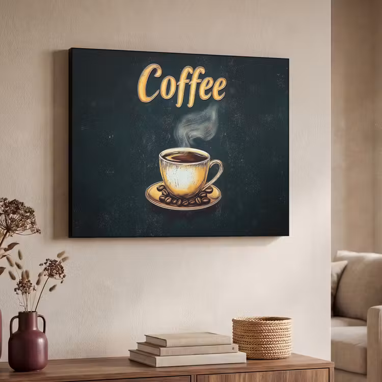 Art Frame - Koffie - Schotel - Koffiebonen - Retro — 4