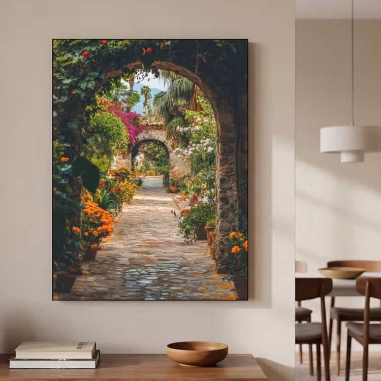 Art Frame - Doorkijk - Bloemen - Poort - Stenen — 5