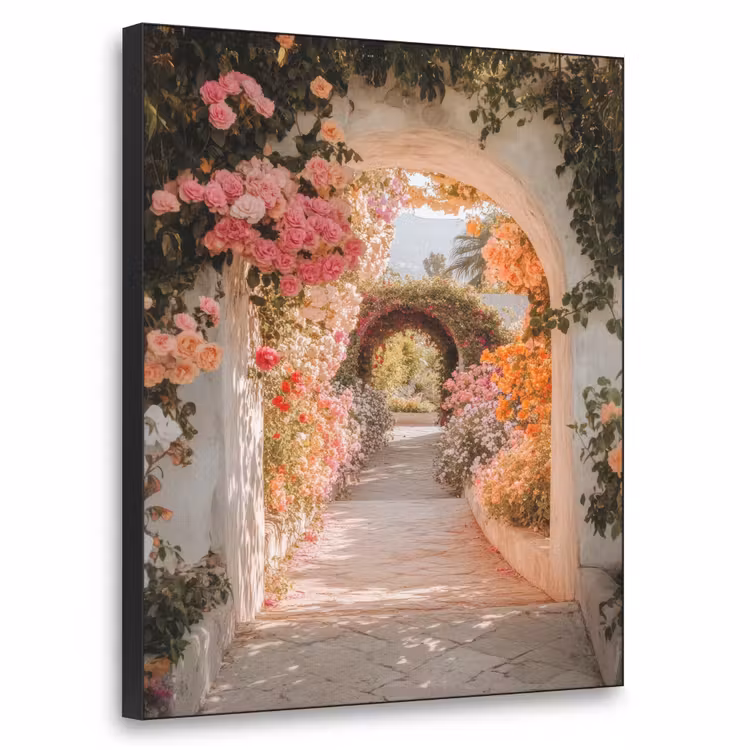 Art Frame - Doorkijk - Boog - Bloemen - Pastel — 1
