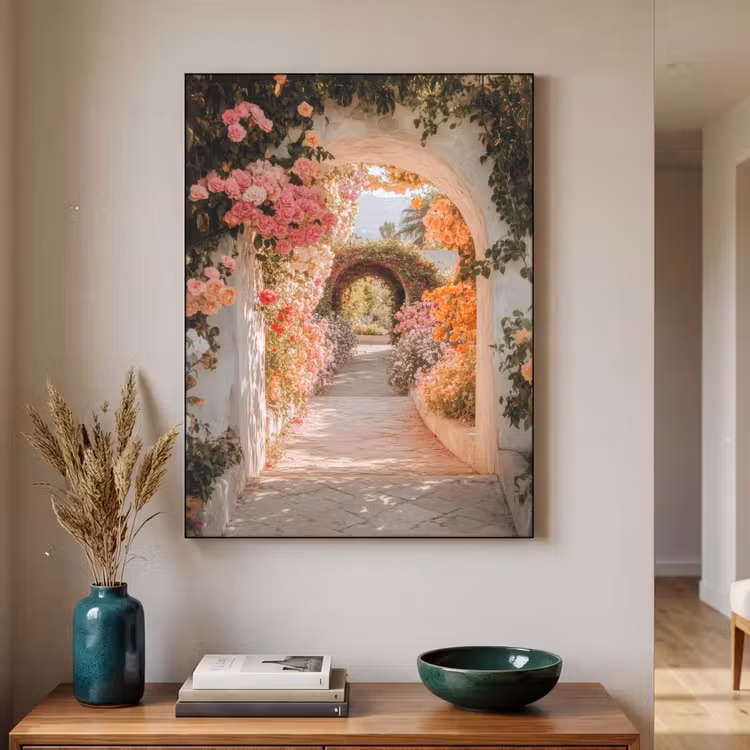 Art Frame - Doorkijk - Boog - Bloemen - Pastel — 2