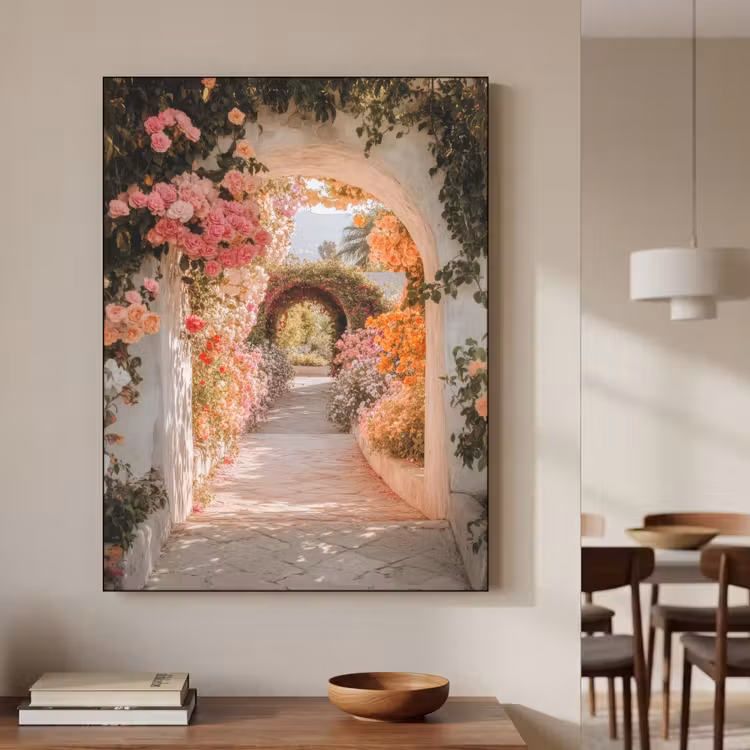 Art Frame - Doorkijk - Boog - Bloemen - Pastel — 4