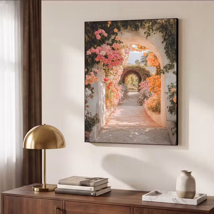 Art Frame - Doorkijk - Boog - Bloemen - Pastel — 7