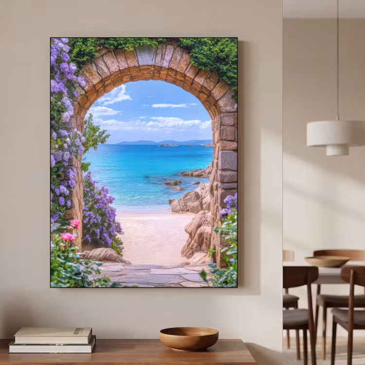 Art Frame - Doorkijk - Poort - Zee - Strand - Rotsen — 4
