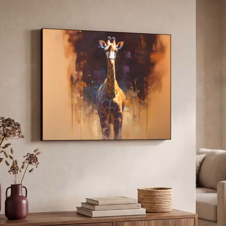 Art Frame - Giraf - Bruin - Abstract - Geschilderd — 4