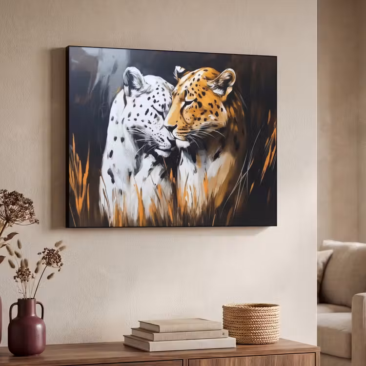 Art Frame - Luipaard - Oranje - Wit - Gras — 4