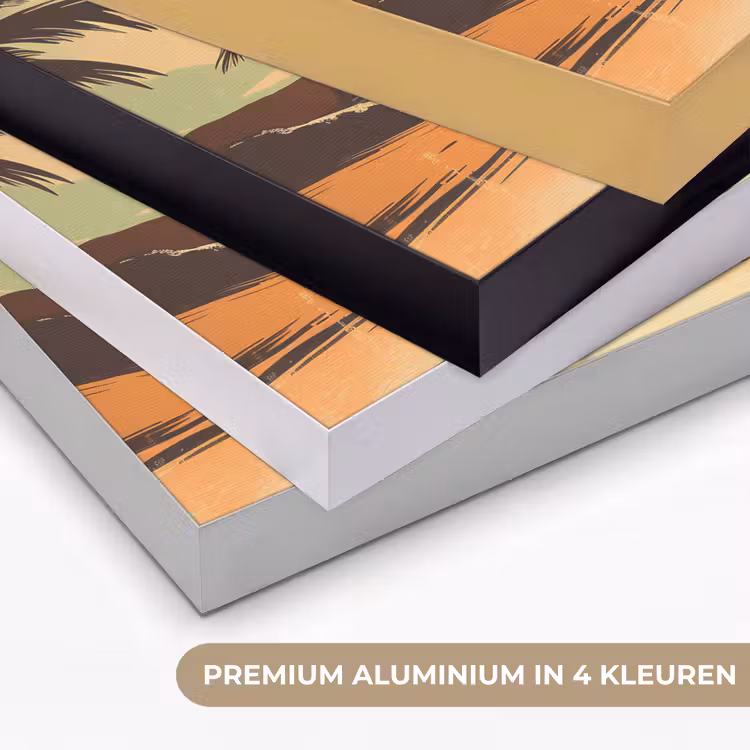 Art Frame - Bierfles - Zonsondergang - Palmbomen - Zee — 5