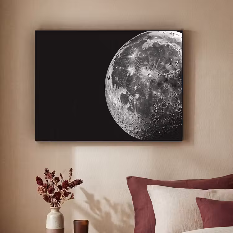 Art Frame - Close-up - Maan - Wit - Textuur — 2