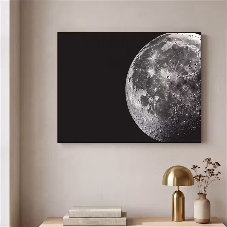Art Frame - Close-up - Maan - Wit - Textuur — 3