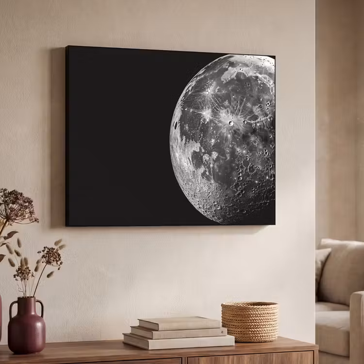 Art Frame - Close-up - Maan - Wit - Textuur — 4