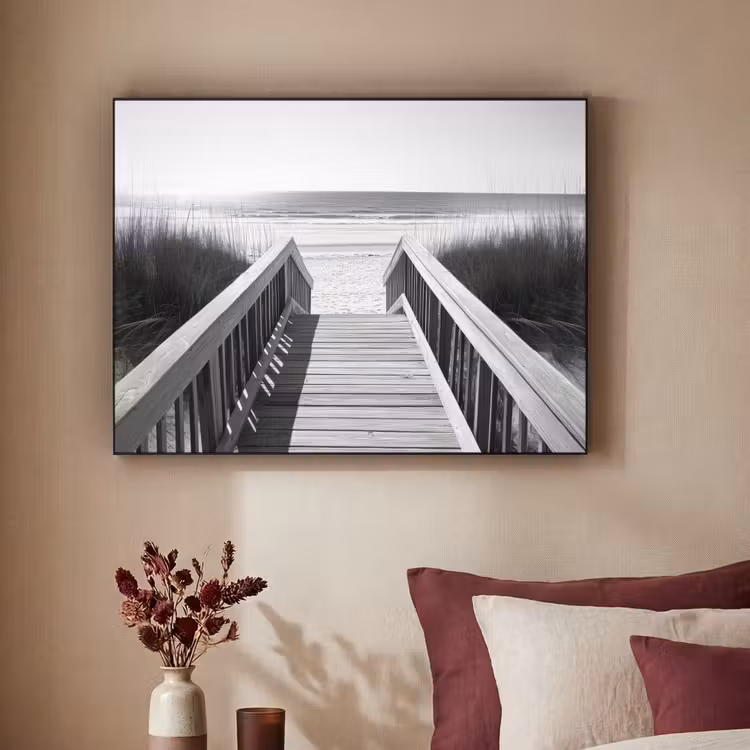 Art Frame - Loopbrug - Hout - Strand - Zee — 2