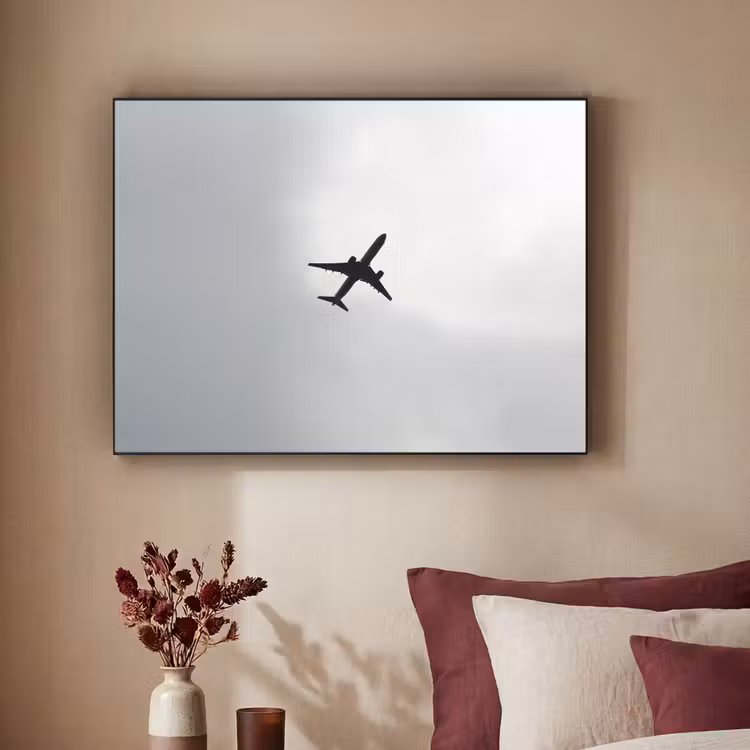 Art Frame - Minimalistisch - Silhouet - Zwart - Vliegtuig — 2