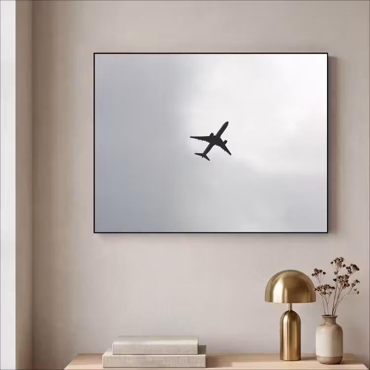 Art Frame - Minimalistisch - Silhouet - Zwart - Vliegtuig — 3