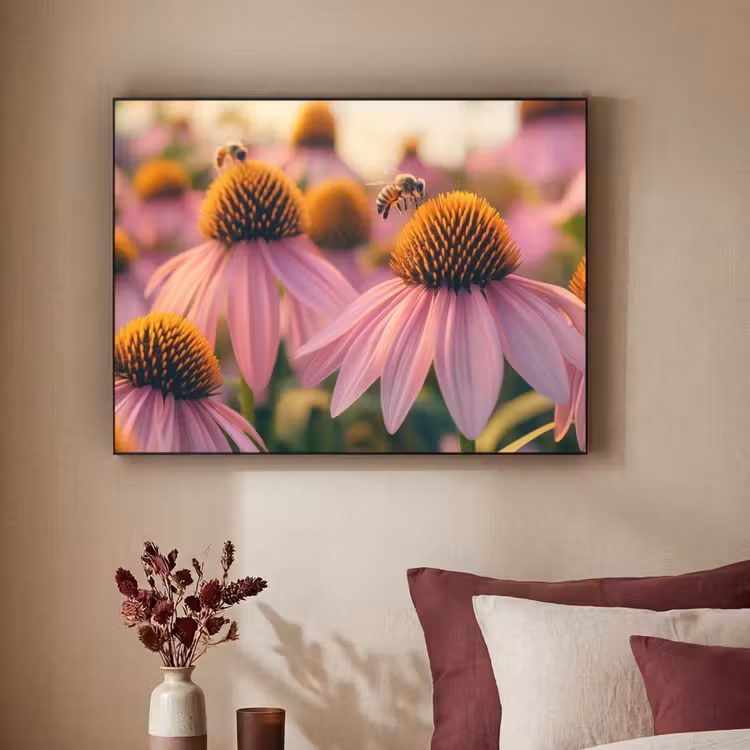 Art Frame - Bloemen - Paars - Bijen — 2