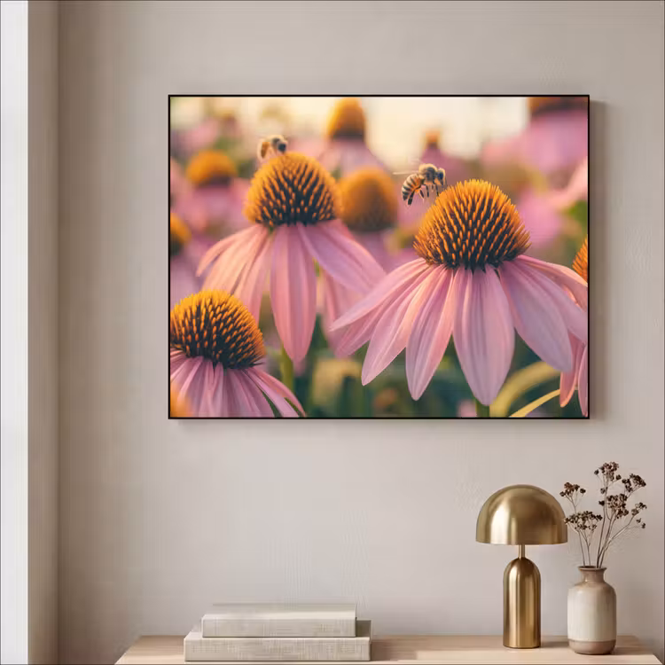 Art Frame - Bloemen - Paars - Bijen — 3
