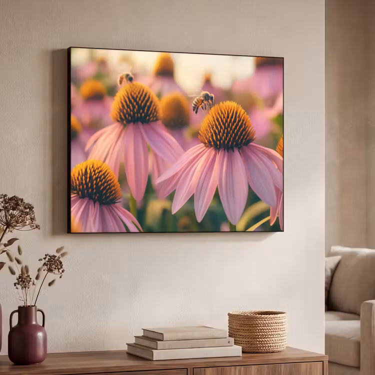 Art Frame - Bloemen - Paars - Bijen — 4