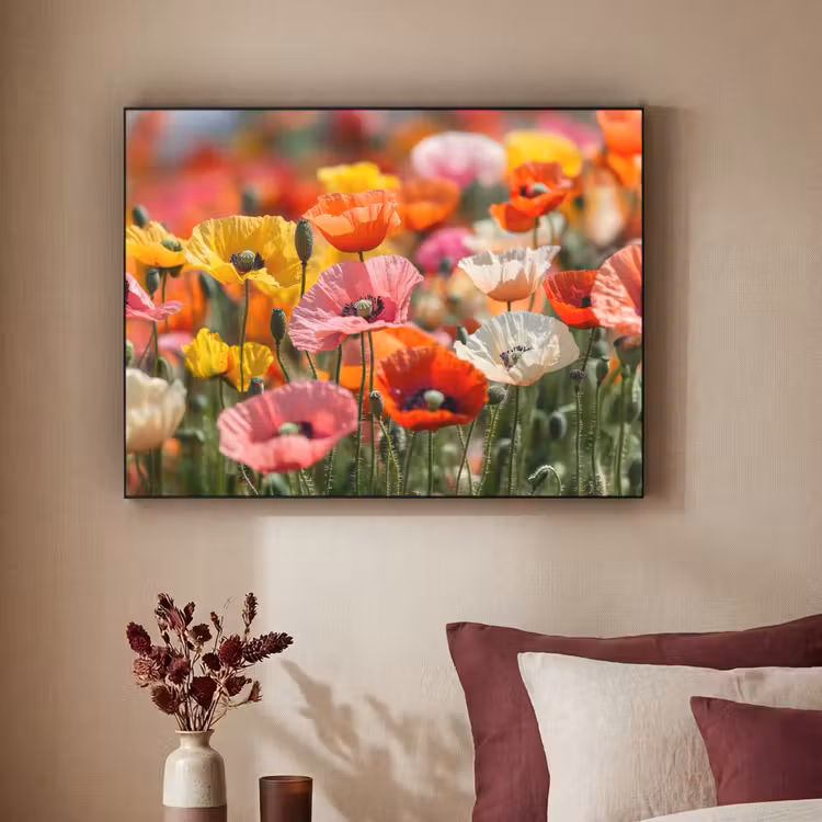 Art Frame - Bloemenveld - Klaprozen - Kleurrijk — 2