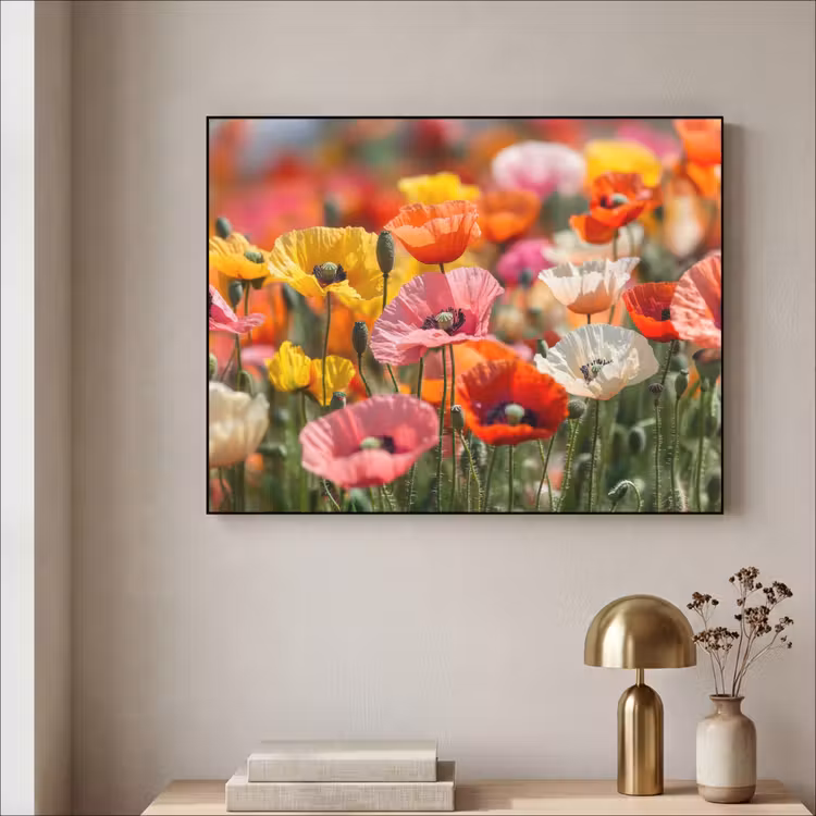 Art Frame - Bloemenveld - Klaprozen - Kleurrijk — 3