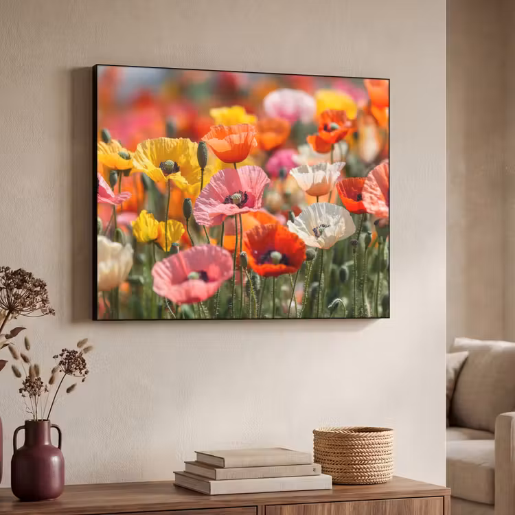 Art Frame - Bloemenveld - Klaprozen - Kleurrijk — 4