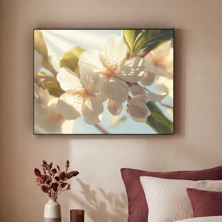 Art Frame - Bloesems - Wit - Zonnestralen -  Bloemblaadjes — 2