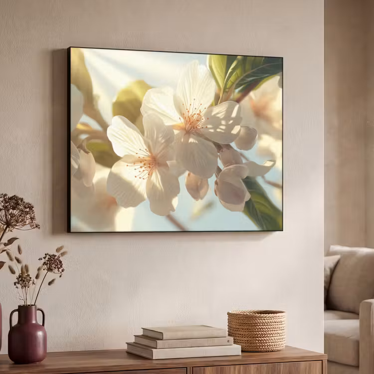 Art Frame - Bloesems - Wit - Zonnestralen -  Bloemblaadjes — 4