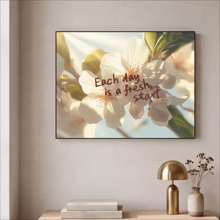 Art Frame - Bloesems - Zonlicht - Quote - Wit — 3