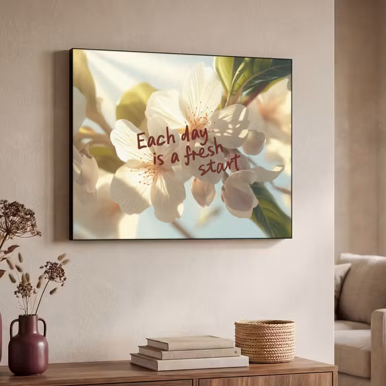 Art Frame - Bloesems - Zonlicht - Quote - Wit — 4