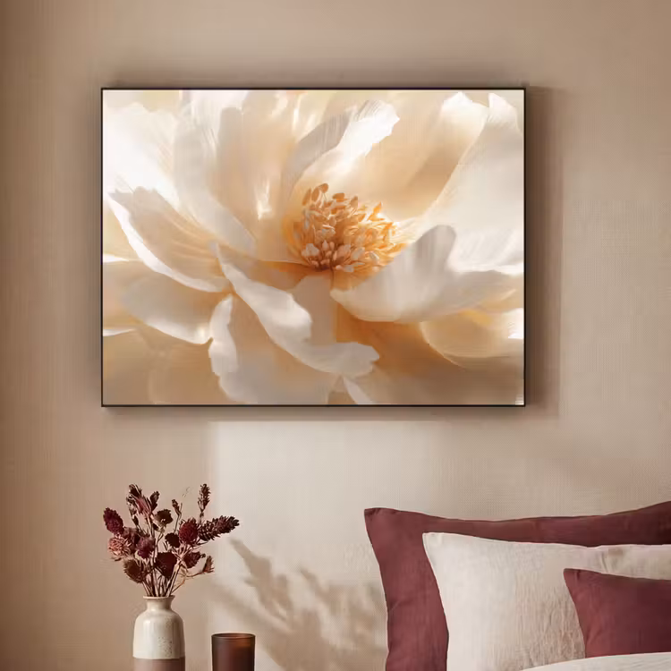 Art Frame - Close up - Pioenroos - Wit — 2