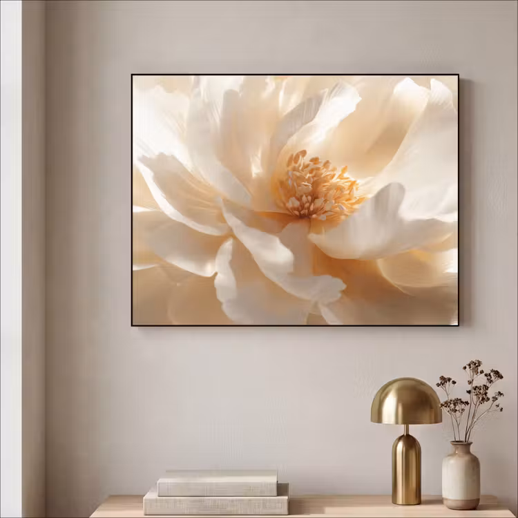 Art Frame - Close up - Pioenroos - Wit — 3
