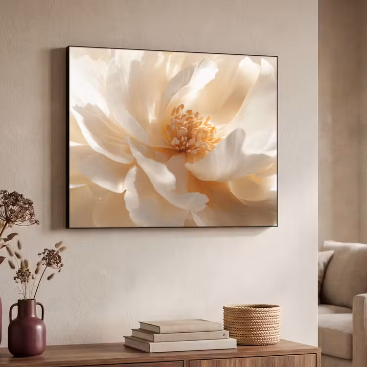 Art Frame - Close up - Pioenroos - Wit — 4