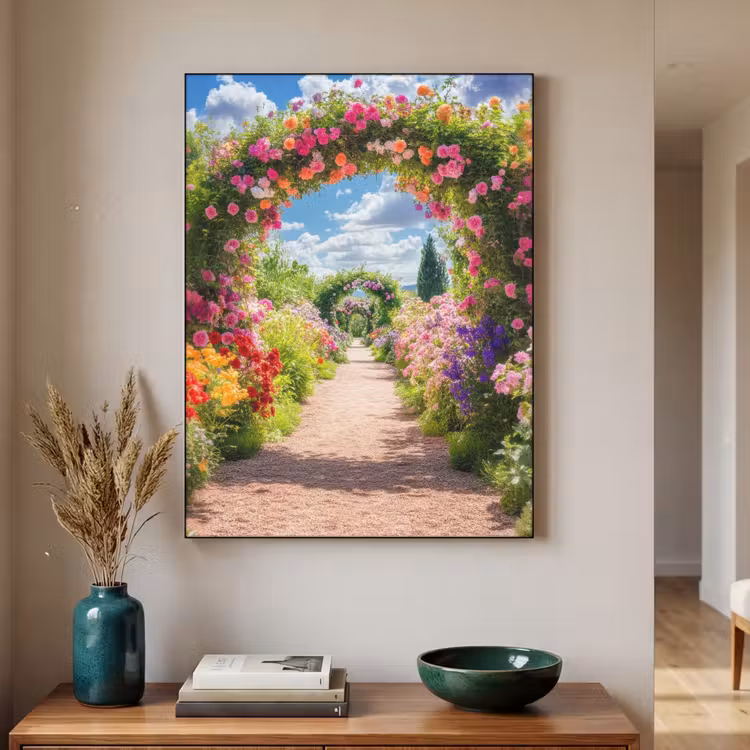 Art Frame - Doorkijk - Bloemen - Kleurrijk - Natuur — 2