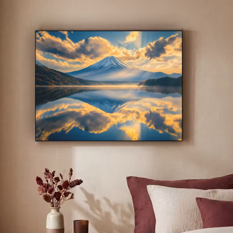 Art Frame - Berg - Rivier - Zonsondergang — 2