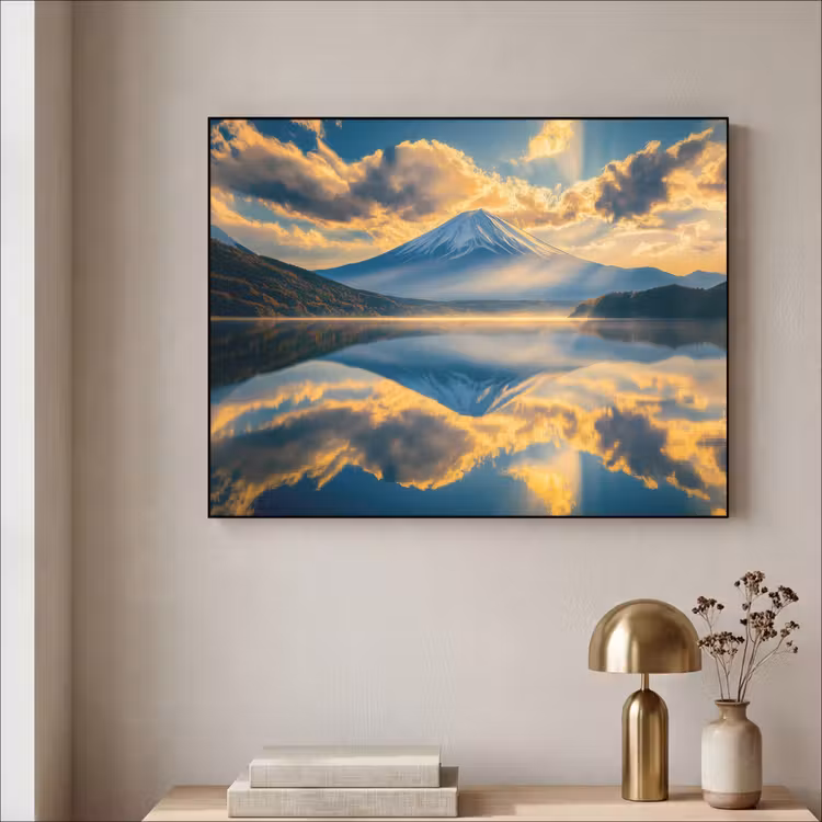 Art Frame - Berg - Rivier - Zonsondergang — 3