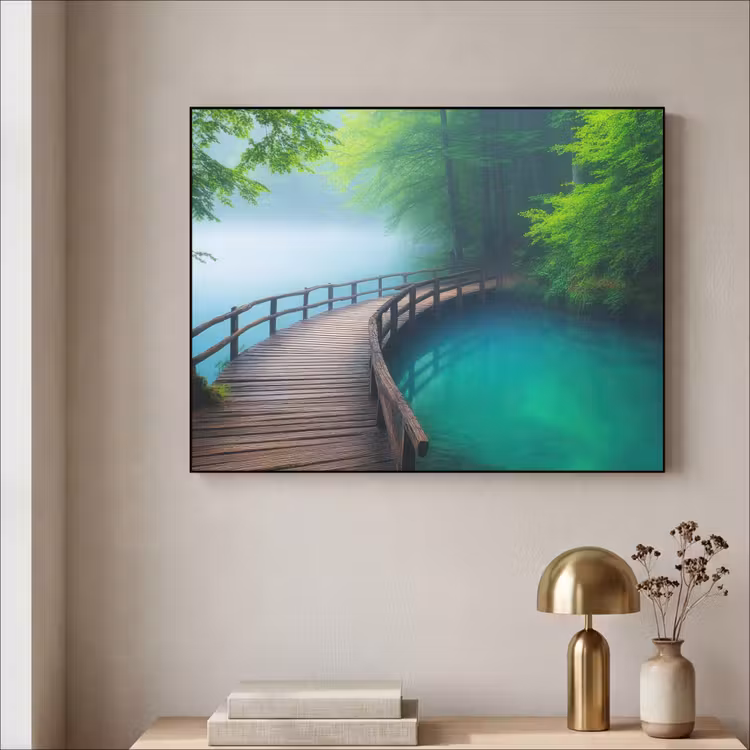 Art Frame - Brug - Water - Rivier - Bos — 3