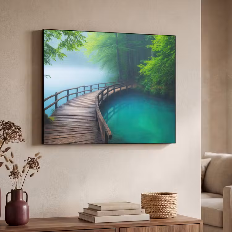 Art Frame - Brug - Water - Rivier - Bos — 4