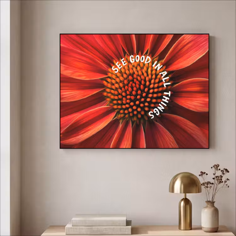Art Frame - Close up - Bloem - Quote - Rood — 3