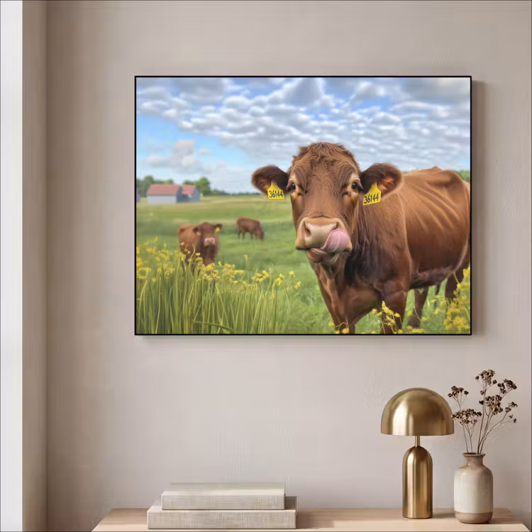 Art Frame - Koe - Weide - Bloemen — 3