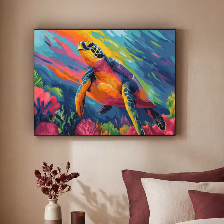 Art Frame - Koraal - Schildpad - Abstract - Water — 2