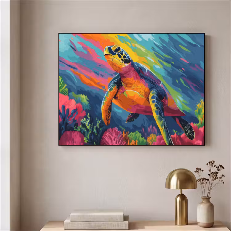 Art Frame - Koraal - Schildpad - Abstract - Water — 3