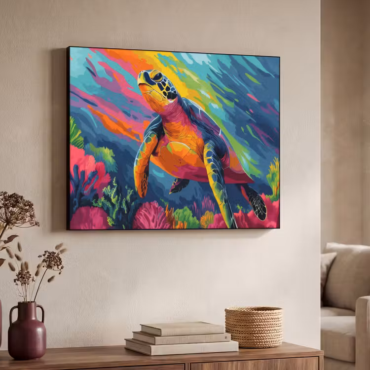 Art Frame - Koraal - Schildpad - Abstract - Water — 4