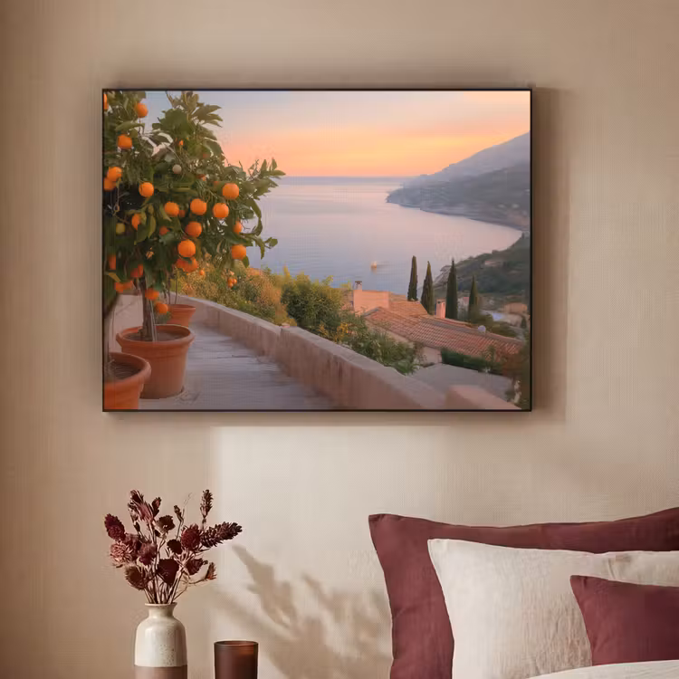 Art Frame - Middelandse zee - Sinaasappel - Heuvels - Zee — 2