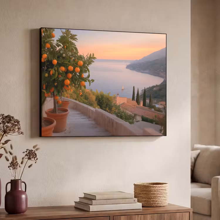 Art Frame - Middelandse zee - Sinaasappel - Heuvels - Zee — 4