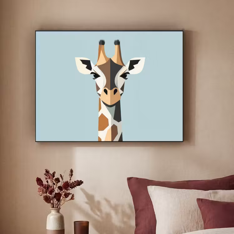 Art Frame - Giraffe - Illustratie - Bruin - Minimalistisch — 2