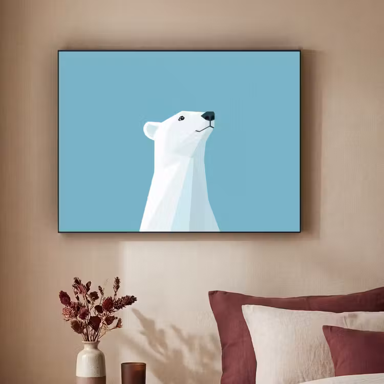 Art Frame - Ijsbeer - Lichtblauw - Minimalistisch — 2
